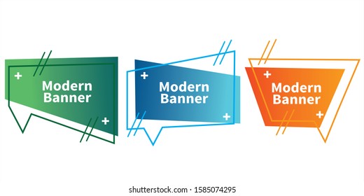 Modern set of abstract banners. Vector bright template banners. Template ready for use in web or print design. stock vector , EPS10