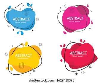 Modern set of abstract banners. Vector bright template banners. Template ready for use in web or print design