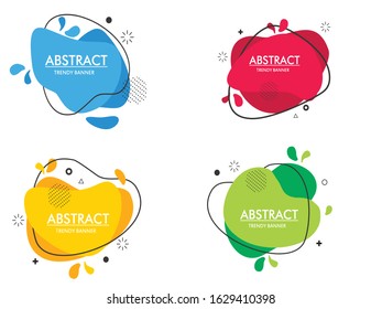 Modern set of abstract banners. Vector bright template banners. Template ready for use in web or print design