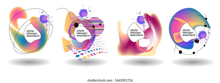 Modern set of abstract banners. Vector bright template banners. Template ready for use in web or print design.