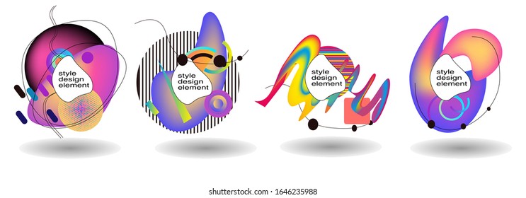 Modern set of abstract banners. Vector bright template banners. Template ready for use in web or print design.