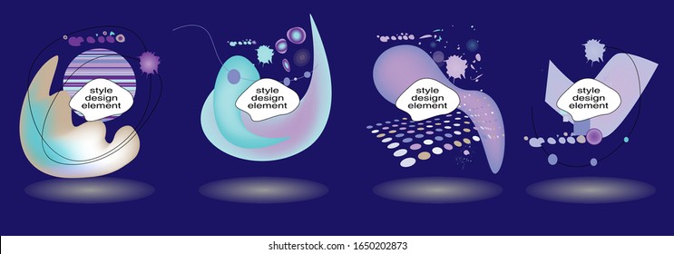 Modern set of abstract banners. Vector bright template banners. Template ready for use in web or print design.