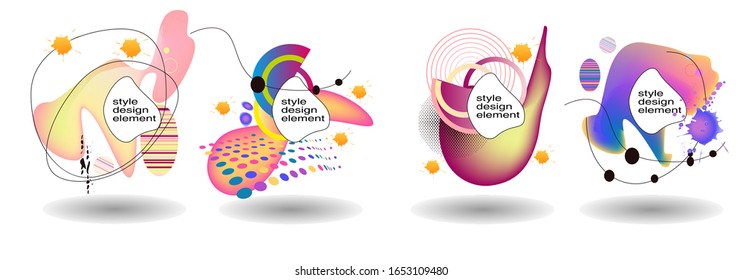 Modern set of abstract banners. Vector bright template banners. Template ready for use in web or print design.