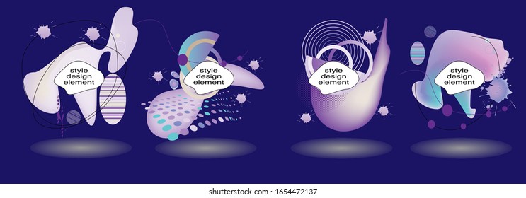 Modern set of abstract banners. Vector bright template banners. Template ready for use in web or print design.