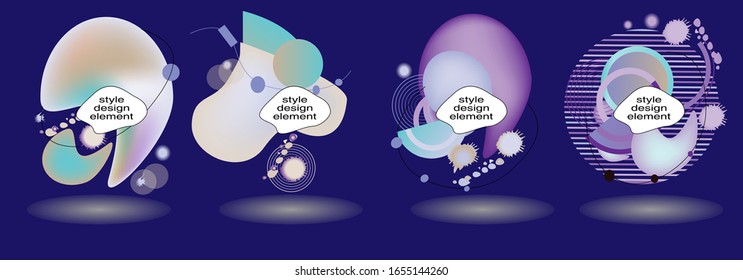 Modern set of abstract banners. Vector bright template banners. Template ready for use in web or print design.