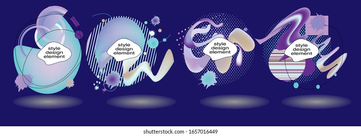 Modern set of abstract banners. Vector bright template banners. Template ready for use in web or print design.