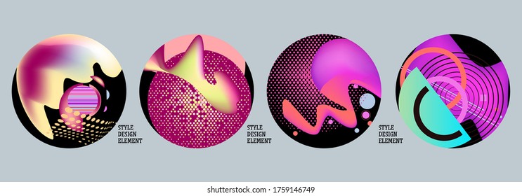 Modern set of abstract banners. Vector bright template banners. Template ready for use in web or print design.