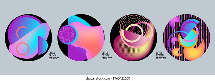 Modern set of abstract banners. Vector bright template banners. Template ready for use in web or print design.