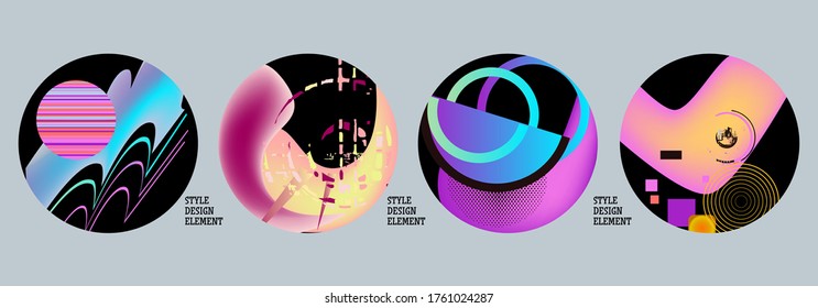 Modern set of abstract banners. Vector bright template banners. Template ready for use in web or print design.