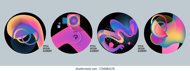 Modern set of abstract banners. Vector bright template banners. Template ready for use in web or print design.
