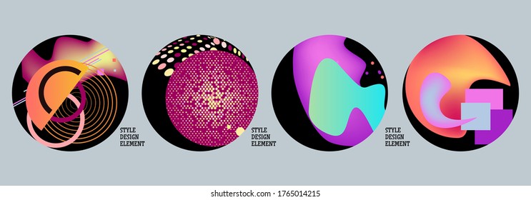 Modern set of abstract banners. Vector bright template banners. Template ready for use in web or print design.