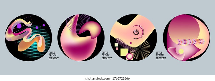 Modern set of abstract banners. Vector bright template banners. Template ready for use in web or print design.