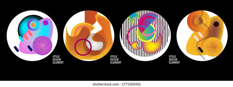 Modern set of abstract banners. Vector bright template banners. Template ready for use in web or print design.