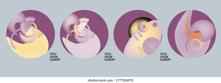 Modern set of abstract banners. Vector bright template banners. Template ready for use in web or print design.