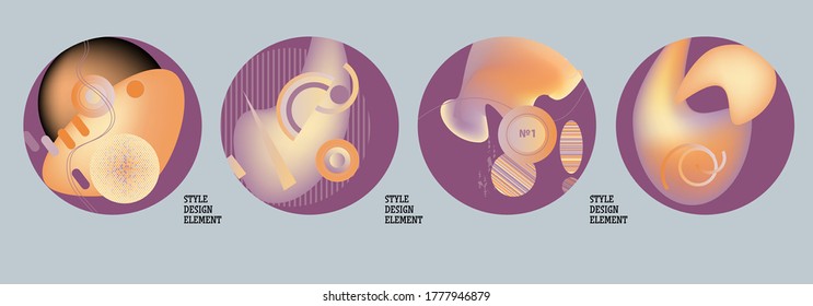 Modern set of abstract banners. Vector bright template banners. Template ready for use in web or print design.