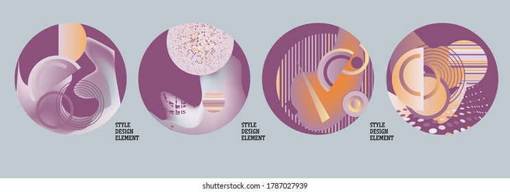 Modern set of abstract banners. Vector bright template banners. Template ready for use in web or print design.