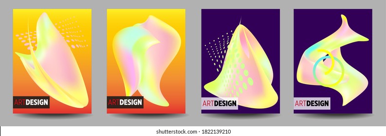 Modern set of abstract banners. Vector bright template banners. Template ready for use in web or print design.