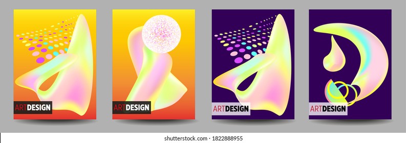 Modern set of abstract banners. Vector bright template banners. Template ready for use in web or print design.