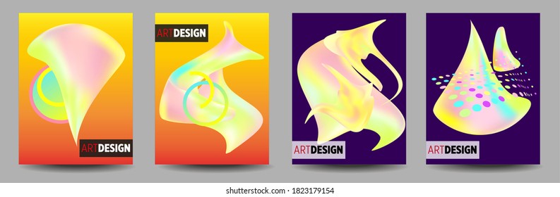 Modern set of abstract banners. Vector bright template banners. Template ready for use in web or print design.