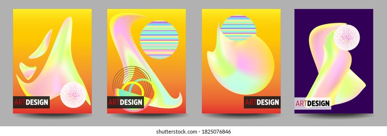 Modern set of abstract banners. Vector bright template banners. Template ready for use in web or print design.