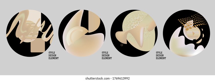 Modern set of abstract circle banners. Vector bright template banners. Template ready for use in web or print design.