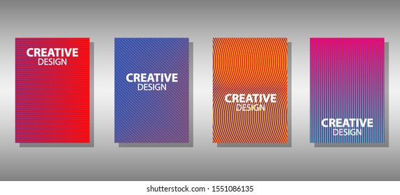 A modern set of abstract covers and backgrounds for your design. Vector illustration.