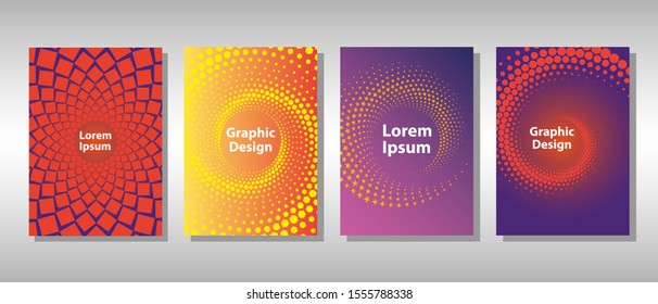 A modern set of abstract covers and backgrounds for your design. Vector illustration.