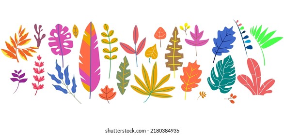Modern set of abstract elements, bright minimal design, vector illustration