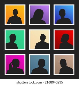 Modern Set Of Avatars Silhouette