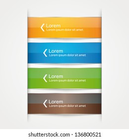 Modern set of colorful vector banners line, ribbon. Vector
