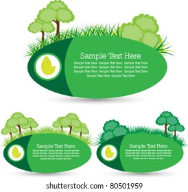 modern set of environmental banner