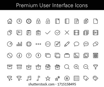 Modern Set of Linear Icons