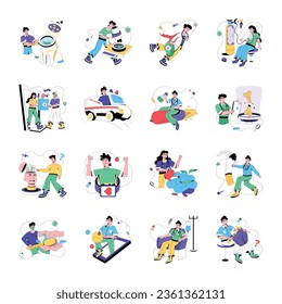 Modern Set of Medical Flat Illustrations

