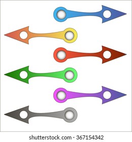 Modern set multicolor arrows. Vector illustration. Can be used for workflow layout, diagram, number options, graphic or website layout vector
