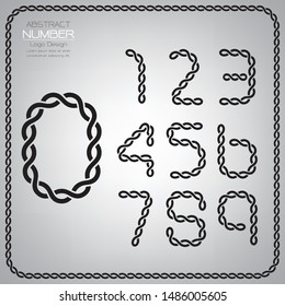 Modern set of number template design vector illustration