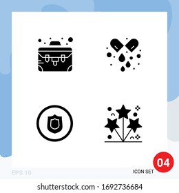 Moderne Set von festen Glyphen und Symbolen wie Business; Sicherheit; Kapsel; Medizin; Design-Elemente für Vektorillustrationen-Bearbeitungen von Fireworks
