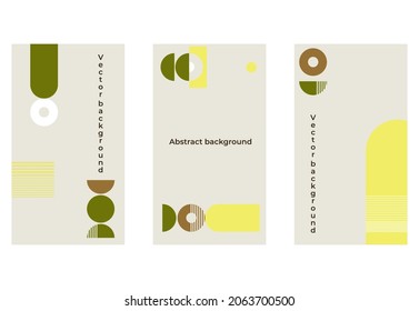 Moderne Vorlagen mit geometrischen Formen. Abstrakter Hintergrund im minimalistischen Stil mit Platz für Text. 