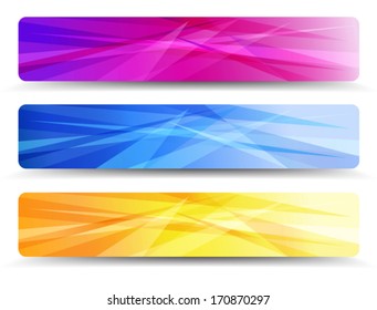 A modern set of vector banners with abstract background 