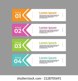 conjunto moderno de banners infográficos vectoriales