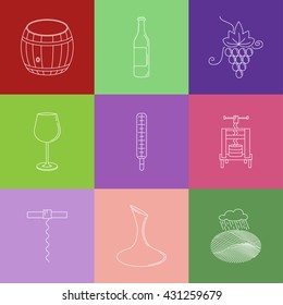 Modern set of vector line icons. Vector line icons