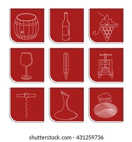 Modern set of vector line icons. Vector line icons
