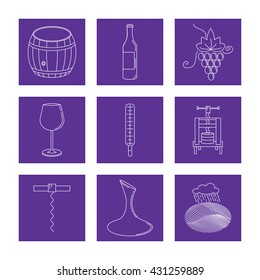 Modern set of vector line icons. Vector line icons