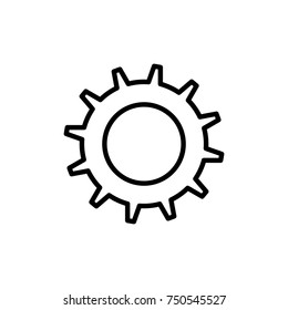 Modern setting line icon. Premium pictogram isolated on a white background. Vector illustration. Stroke high quality symbol. Gear icon in modern line style.