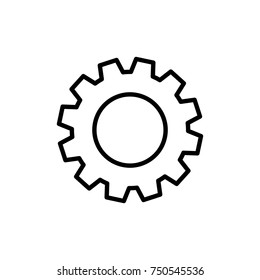 Modern setting line icon. Premium pictogram isolated on a white background. Vector illustration. Stroke high quality symbol. Gear icon in modern line style.