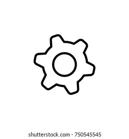 Modern setting line icon. Premium pictogram isolated on a white background. Vector illustration. Stroke high quality symbol. Gear icon in modern line style.