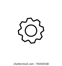 Modern setting line icon. Premium pictogram isolated on a white background. Vector illustration. Stroke high quality symbol. Gear icon in modern line style.