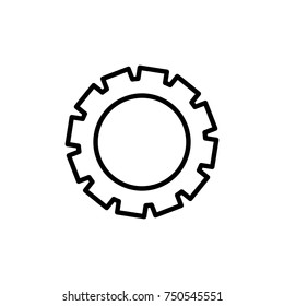 Modern setting line icon. Premium pictogram isolated on a white background. Vector illustration. Stroke high quality symbol. Gear icon in modern line style.