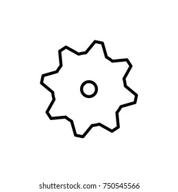 Modern setting line icon. Premium pictogram isolated on a white background. Vector illustration. Stroke high quality symbol. Gear icon in modern line style.