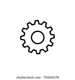 Modern setting line icon. Premium pictogram isolated on a white background. Vector illustration. Stroke high quality symbol. Gear icon in modern line style.