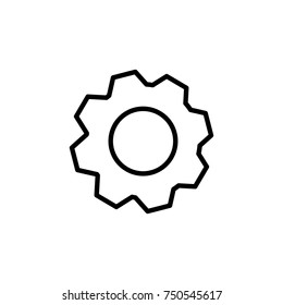 Modern setting line icon. Premium pictogram isolated on a white background. Vector illustration. Stroke high quality symbol. Gear icon in modern line style.